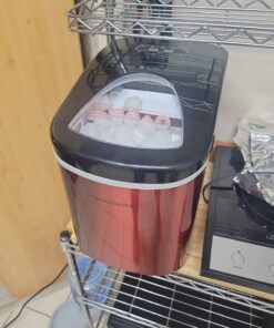 Frigidaire EFIC117-SSRED-COM Stainless Steel Ice Maker, 26lb per day, RED STAINLESS 25 71NZW6oS1hL