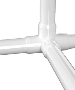 FORMUFIT 3/4" 4-Way PVC Tee Furniture Grade Fitting in White, 1.050" Actual ID, (Pack of 8), Made in USA, UV-Resistant, Impact-Proof, Quickly Construct Tiered Structures with PVC Pipe - F0344WT-WH-8 13 71NZZiEdvXL