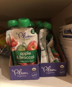 Plum Organics Stage 2 Organic Baby Food - Apple and Broccoli - 4 oz Pouch (Pack of 12) - Organic Fruit and Vegetable Baby Food Pouch Apple,Brocolli 19 71NZk7OLv0L