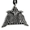 Pewter Odin's Ravens with Valknut Pendant - Huginn and Muninn Crow Necklace 23 71NZkUUoGJL
