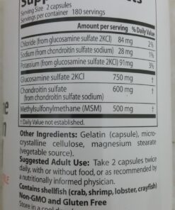 Doctor's Best Glucosamine Chondroitin Msm with OptiMSM Capsules, Joint Support Supplement Supports Healthy Joint Structure, Function & Comfort, Non-GMO, Gluten Free, Soy Free, 360 Count Unflavored 360 Count (Pack of 1) 18 71NZuB4dMML