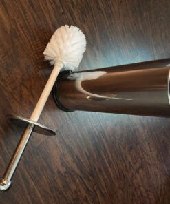 Home Intuition Modern Toilet Brush & Holder Set, Bathroom Bowl Scrubber with Holder, 2 Pack Chrome 25 71NZuvnZoFL