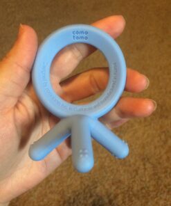 Comotomo Silicone Baby Teether, Blue, 1.75x1.75x3 Inch (Pack of 1) 1.75x1.75x3 Inch (Pack of 1) 18 71Na4k4mpiL