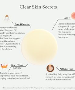 AROMAVITA Facial Acne Control Soap - Oregano Oil and Argan Oil Soap - Natural Cleansing Face Wash - Topical Skin Cleanser Soap 11 71Na5oe FQL