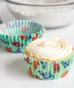 Fox Run Dinosaur Disposable Bake Cups (Pack of 50), 3 x 3 x 1.25 inches, Green 16 71NaDKmgFRL