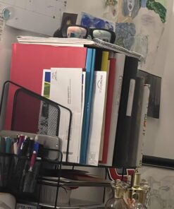 Marbrasse Desk Organiser Drawer, 4-Tier Mesh Desk File Organiser,5 Vertical File Holders and 2 Pen Holders, Multifunction Desktop Organizer,Desk Organizers and Accessories for Home Office Mesh Vertical File Folder - 01 35 71NaEZeKAhL