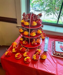 Fun Express Fire Hydrant Cupcake/Dessert Holder (3 Tiers) | Fire Truck | Fireman | Fire Fighter | Themed Birthday Party Supplies & Decor | Fire Department Event 40 71NahU AAlL
