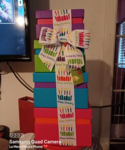 Broadway Basketeers Gourmet Chocolate Food Gift Basket Tower for Birthdays – Curated Snack Box, Sweet and Savory Treats for Parties, Best Wishes, Birthday Presents for Women, Men, Mom, Dad, Her 37 71NbMoo90RL