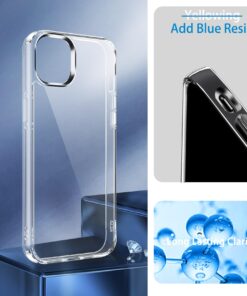JJGoo Compatiable with iPhone 12 Case and 12 Pro Case Clear, Transparent Shockproof Phone Case, Slim Anti-Scratch Hard PC Back Protective Cover Bumper, Clear 10 71NcTYD4iL