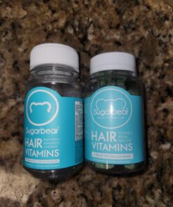 Sugarbear Hair Vegan Vitamin Gummies for Luscious Hair with Biotin, Vitamin C, B12, Folic Acid, Inositol, Coconut Oil - Hair and Nails Supplement for Women & Men (3 Month Gift Pack Free Brush) 60 Count (Pack of 3) 43 71NcWhHSJpL