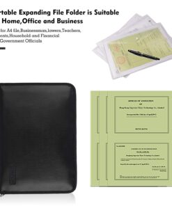 Expanding File Folder Important Document Organizer Fireproof & Waterproof Document Bag with A4 Size 3 Pockets Zipper Closure Non-Itchy Silicone Coated Portable Filing Wallet Pouch(14.3inx9.8inx1.6in) Black,3 Pockets 10 71NcbxdhNFL 1