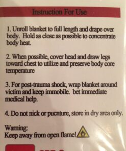 Mylar Emergency Survival Sleeping Blanket - 2 Pack 3 71Nd JoF30L