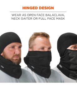 Ergodyne - 6823 Black Wind-Proof Hinged Balaclava Face Mask (16823) 34 71Nd4KoGtvL