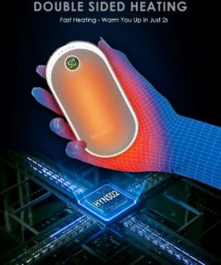 Hand Warmers Rechargeable, 10000mAh Electric Hand Warmer Power Bank with 15Hrs Warming Time Double-Sided Heating USB Quick Charge Portable Pocket Hand Warmer for Outdoor Sports Warm Gifts Gray 10 71NdR 9ZUBL