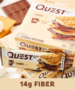 QUEST, Protein Bar, S'Mores, 1 ct, 2.12 oz bar 2.12 Ounce (Pack of 12) 12 71NdaKrTaL