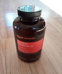 Amazon Elements Super Omega-3 with Natural Lemon Flavor, EPA & DHA Omega-3 fatty acids, 120 Count (1280 mg per serving, 2 Softgels) (Packaging may vary) 21 71Ndnhhj4eL 2