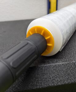 Origuuds Stretch Film, 80 Gauge Stretch Wrap with Handles, Industrial Strength Plastic Wrap for Moving, Pallet Wrap, Packing, Furniture Wrapping, Luggage (Clear/15 Inch x 1000 Feet,1 Roll) Clear 1 Roll/15in x 1000FT 21 71Nefipw08L