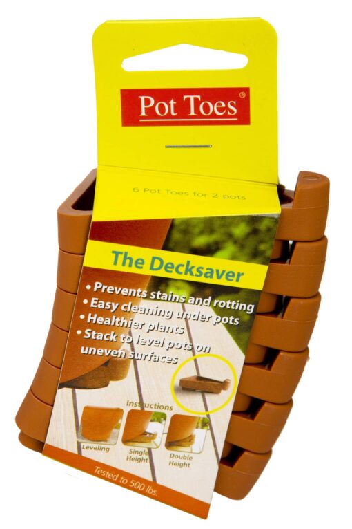 Bosmere SPT-06TCCS, Terra-Cotta (Pack of 6) Pot Toes Pack of 6