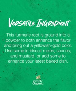 Simply Organic Ground Turmeric Root, Certified Organic | 2.38 oz | Curcuma longa L. 1 14 71Ng5CzgoaL