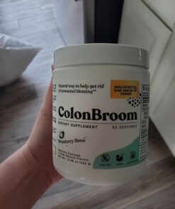 ColonBroom Psyllium Husk Powder - Safe Colon Cleanse for Bloating Relief & Gut Health - Colon Broom Colon Cleanser - Vegan, Gluten Free, Non-GMO Fiber Powder Supplement, 60 Servings 60 Servings (Pack of 1) 38 71Ng6lUIyCL