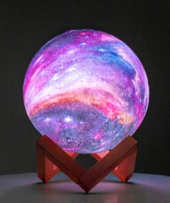BRIGHTWORLD Moon Lamp Galaxy Lamp 5.9 inch 16 Colors LED 3D Moon Light, Remote & Touch Control Moon Night Light Gifts for Girls Boys Kids Women Birthday Wooden Base 32 71NgVlMsqGL