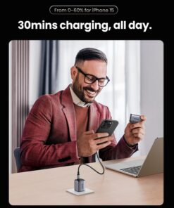 UGREEN 30W USB C Charger, Nexode Foldable GaN PPS Compact Fast Wall Charger Block, USB-C Power Adapter for iPhone 15 Pro Max/14/13, Galaxy S23 (Black) Black 43 71Ngzb7jrZL
