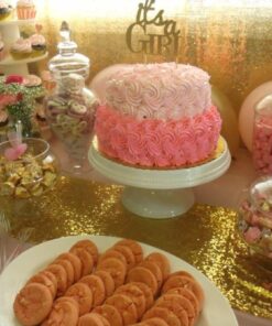 All About Details Silver It's-a-girl Cake Topper, 1pc, baby shower cake topper, Party Decor, baby shower decoration, Glitter Topper (Gold) Gold 23 71NhRoVPIWL