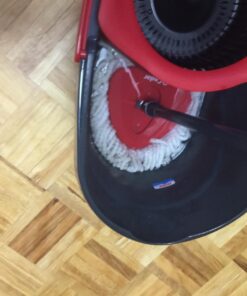 O-Cedar EasyWring Microfiber Spin Mop, Bucket Floor Cleaning System, Red, Gray 51 71Nhia6iML