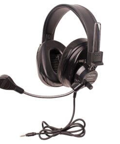 Califone 3066BKT Deluxe Stereo Headset with 3.5mm Plug, Black