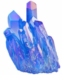 mookaitedecor Titanium Coated Natural Rock Crystal Cluster Geode Stone Specimen, Blue #3-blue 15 71NjeoIwVZL