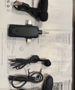IMAXTOP Wireless Lavalier Microphone,Professional Microphones for iPhone Android Camera,2.4G Ultra-Low Delay Lapel Mic with Noise Reduction-3 in 1 Mini Mic for Recording,Live Streaming,YouTube,TikTok Black 41 71Njlwyba5L 1