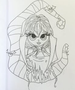 Lacy Sunshine's Halloween Coloring Book Volume 4: Whimsical Witches, Ghosts, Pumpkins and Vampires (Lacy Sunshine's Coloring Book) 17 71Nk21fkHL