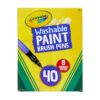Crayola No-Drip Paint Brush Pens, Assorted Colors Set, 40 Count, Creative Gift for Kids and Teens Standard Packaging 18 71Nk2LOLVdL
