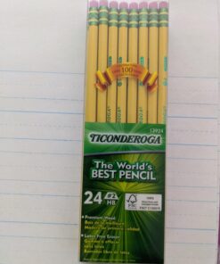 Ticonderoga Wood-Cased Pencils, Unsharpened, 2 HB Soft, Yellow, 24 Count 24 Count (Pack of 1) 28 71NkDtbgz2L