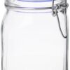 Bormioli Rocco Fido Square Jaw with Blue Lid, 33-3/4-Ounce, 33.75 Ounce, Clear 62 71NkErDK3 L