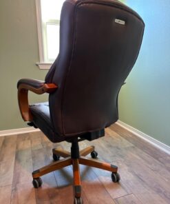 La-Z-Boy Delano Big & Tall Executive Office Chair, High Back Ergonomic Lumbar Support, Bonded Leather, Brown 56 71NkK ZcA1L 1