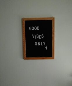 Alternative view of Framed Wall Mounted Letter Board Frame Color: Oak, Size: 24" H x 18" W