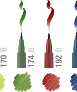 Faber-Castell Faber-Castel Faber-Castell FC167105 Pitt Artist Color Brush Wallet Set (6 Pack), Landscape, Assorted Pitt Artist Brush Pen Wallets - Landscape Set 15 71NlQsio9ML