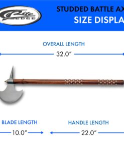 SZCO Supplies 32"" Medieval Replica Studded Battle Axe (882439) 5 71Nm1G85pGL