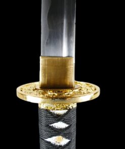 Makoto Hand Forged Sharp Samurai Sword - Crystal Golden Dragon on Saya 19 71NmWETnERL