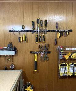 12" Magnetic Tool Holder Strip - A Tool Magnet Bar for Garage Organization, Shop Organization, and Workbench Accessories - Best Gift for Men - Easy To Install in Workshop - Mounting Screws Included. 4 33 71NmYX5WcrL