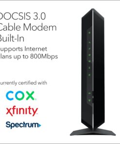 NETGEAR Nighthawk Modem Router Combo C7000-Compatible with Cable Providers Including Xfinity by Comcast, Spectrum, Cox,Plans Up to 800Mbps | AC1900 WiFi Speed | DOCSIS 3.0 800Mbps, DOCSIS 3.0 21 71Nmf3KxO7L