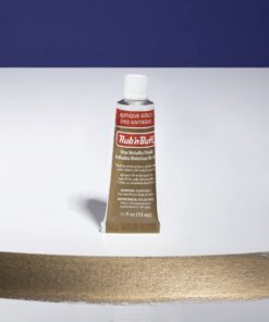 AMACO Rub n Buff Wax Metallic Finish - Rub n Buff Antique Gold 15ml Tube - Versatile Gilding Wax for Finishing Furniture Antiquing and Restoration - Rub and Buff Colors Single Tube 27 71Nmj7CdMwL