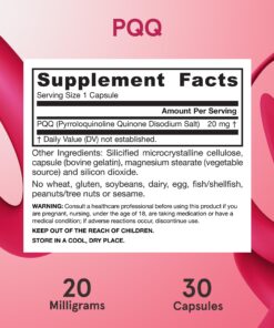 Jarrow Formulas PQQ 20 mg - 30 Servings (Capsules) - Aids Mitochondrial Biogenesis & Metabolism - Supports Brain, Heart Health & Cognitive Function - PQQ Dietary Supplement - Gluten Free 13 71Nn98kReL