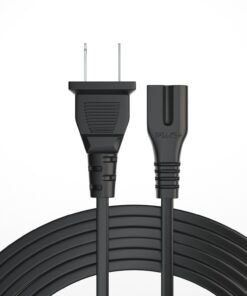 Pwr Extra Long 12Ft 2 Prong Polarized-Power-Cord for Vizio-LED-TV Smart HDTV D-E-M-Series Bose Companion Multimedia Speaker System Cable Box Router Modem Arris Sharp Sanyo Insignia NS-HW303 Sound Bar 11 71NnIu7cgFL