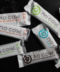 No Cow High Protein Bars, Peanut Butter Chocolate Chip, 20g Plant Based Vegan Protein, Keto, Low Sugar, Low Carb, Low Calorie, Gluten Free, Naturally Sweetened, Dairy Free, Non GMO, Kosher, 12 Pack 12 Count (Pack of 1) 25 71No1r5XzNL