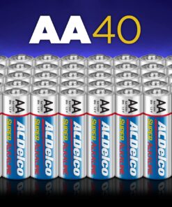 ACDelco 40-Count AA Batteries, Maximum Power Super Alkaline Battery, 10-Year Shelf Life, Reclosable Packaging, Blue 40 Count (Pack of 1) 23 71NoDPE02L