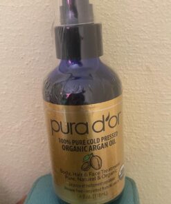 PURA D'OR Organic Moroccan Argan Oil (4oz / 118mL) USDA Certified 100% Pure Cold Pressed Virgin Premium Grade Moisturizer Treatment for Dry, Damaged Skin, Hair, Face, Body, Scalp (Packaging may vary) 27 71NpwYmnoHL