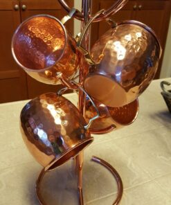 Spectrum Diversified Euro 6 Holder, Countertop Mug Tree, Mugs & Tea Cup Storage Rack, Coffee Counter Bar Accessory & Kitchen Organizer, 1 Count (Pack of 1), Copper 1 Count (Pack of 1) 25 71Nq32DTmVL