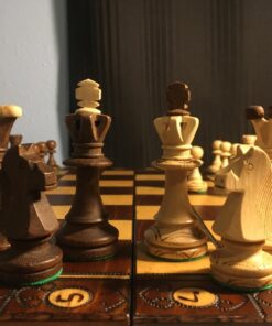 Wegiel Chess Set - Consul Chess Pieces and Board - European Wooden Handmade Game - JUNIOR 90 71Nq4g88mHL